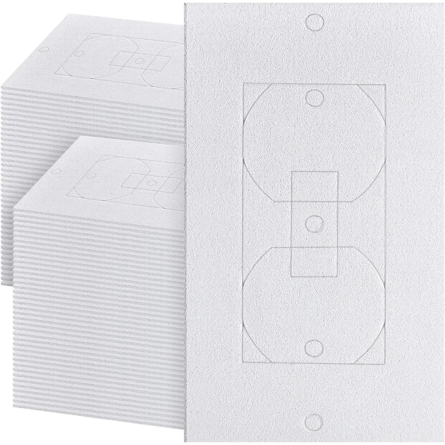 GJANSH Outlet Insulators Draft Sealers, 30 Pack Electrical Outlet Insulation Pads, EVA Foam Gasket for Wall, Light, Switch Socket Cover Compatible with Duplex Toggle Rocker Wall Plate Openings