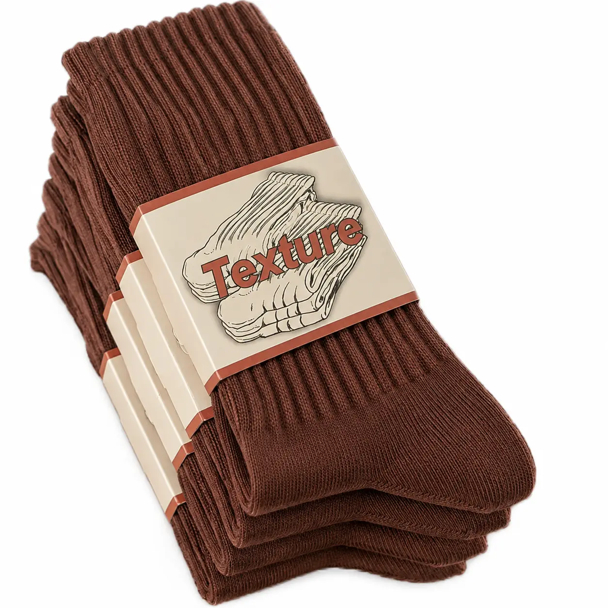 4 Pairs - Mocha Brown