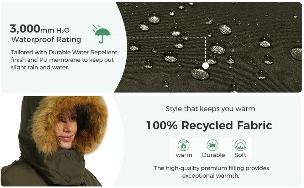 Women's Quilted Winter Coat Warm Puffer Jacket Thicken Parka with Removable Hood  giftideas christmasgift