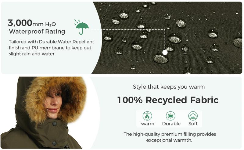 Women's Quilted Winter Coat Warm Puffer Jacket Thicken Parka with Removable Hood  giftideas christmasgift