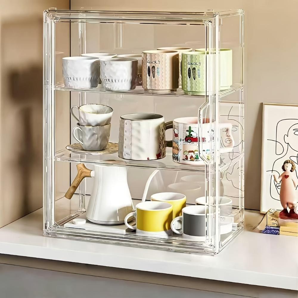 Acrylic storage and display box, suitable for blind box figures, cosmetics, cups and wine utensils —— can be wall-mounted