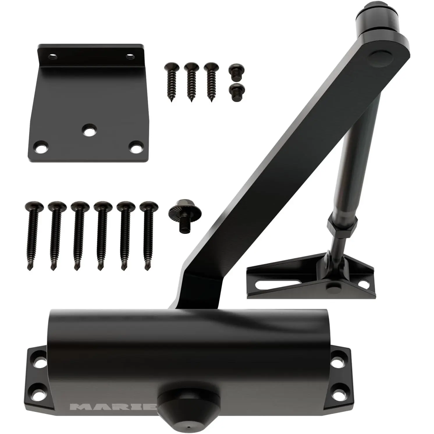 Door Closer for Residential and Commercial Doors,Size 3 Adjustable Automatic Door Closer for  Use (Black)