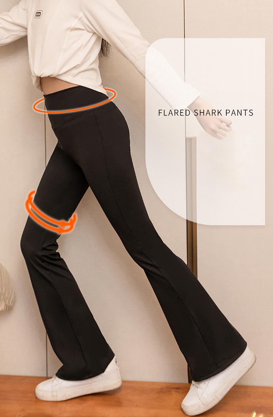 Girls Yoga Leggings Flared Pants High Waist Teenagers Stretch Elastic Waistband Kids Sportswear Trousers Autumn Spring