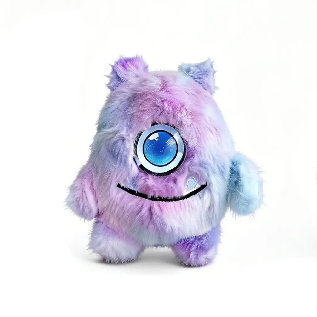 AI Smart Voice Interactive Plush Toy, LED Light Up Eyes Emotional Companion Robot Doll, Educational Electronic Pet Stuffed Plushie