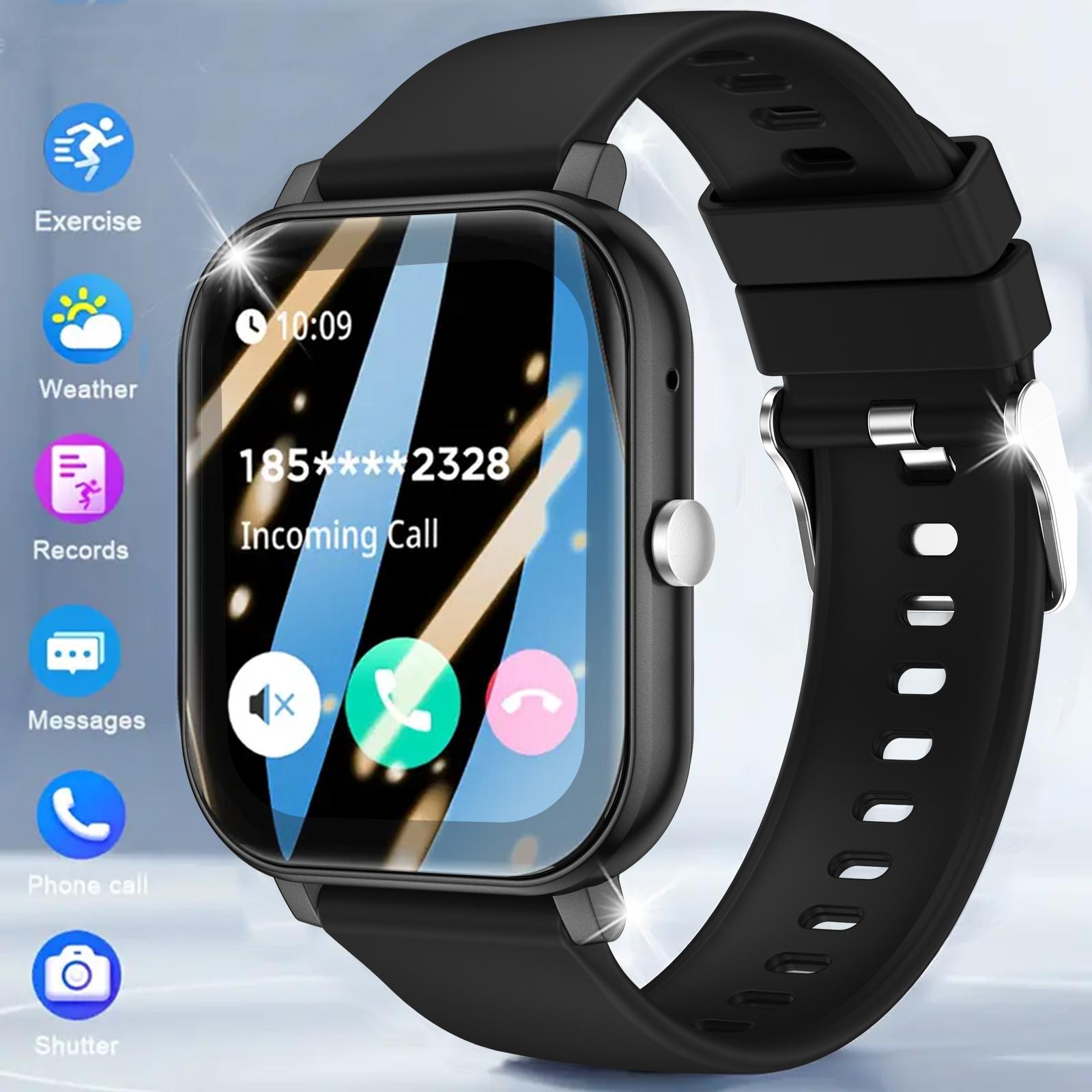Smart Watch with Wireless Calling & Multi-Sport Mode, Call Reminder, Sms Alerts, Compatible with iPhone & Android Devices