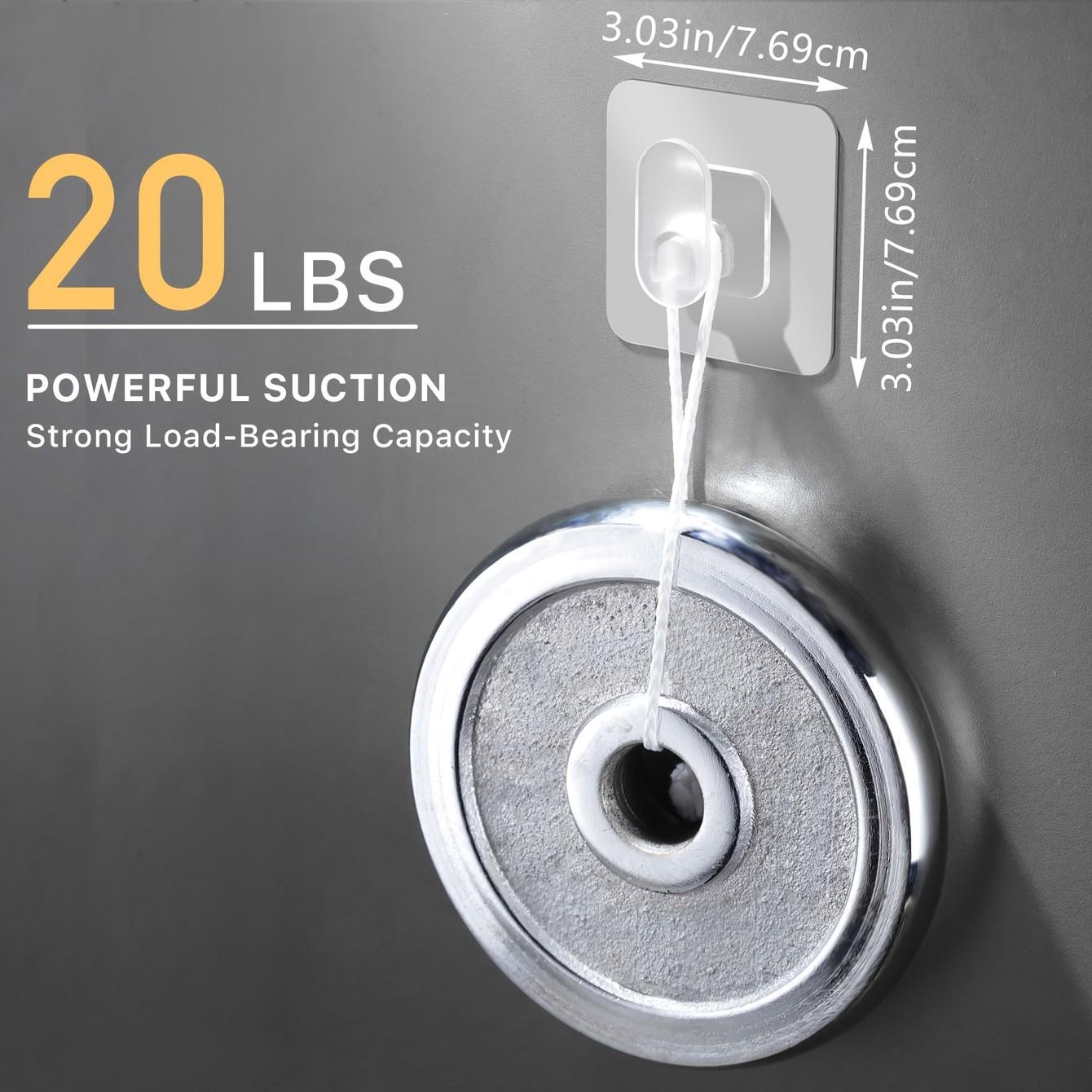 4pcs/10pcs/20pcs Large Thick Strong Adhesive Hooks, Bathroom Towel Hooks, Door Back Hooks, Waterproof Seamless Universal Hooks Durable