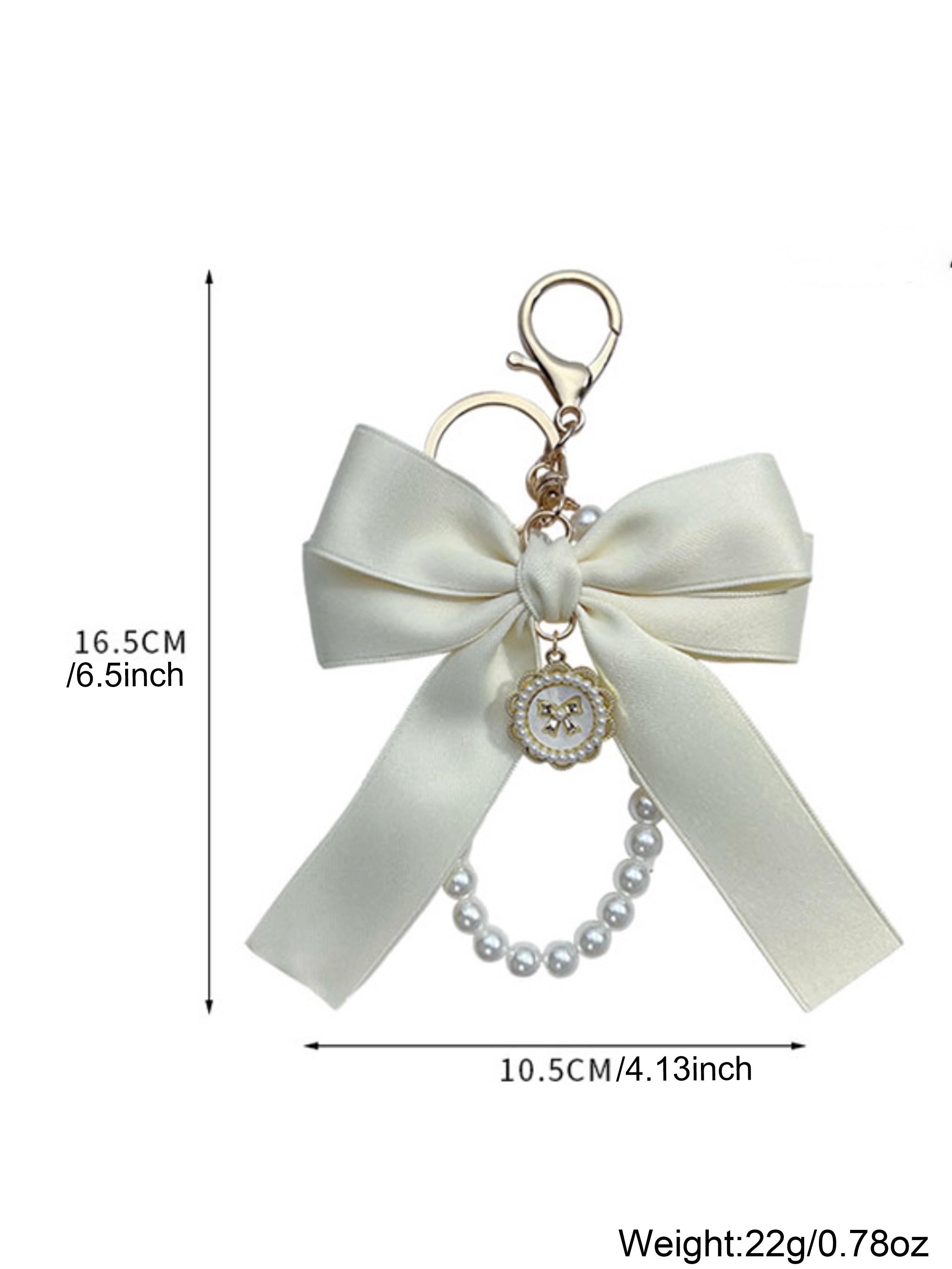 Women's Elegant Bowknot Design Bag Charm, Cute Trendy Bag Keychain, Fashionable Bag Decoration, Daily & Car Key Decor for Women