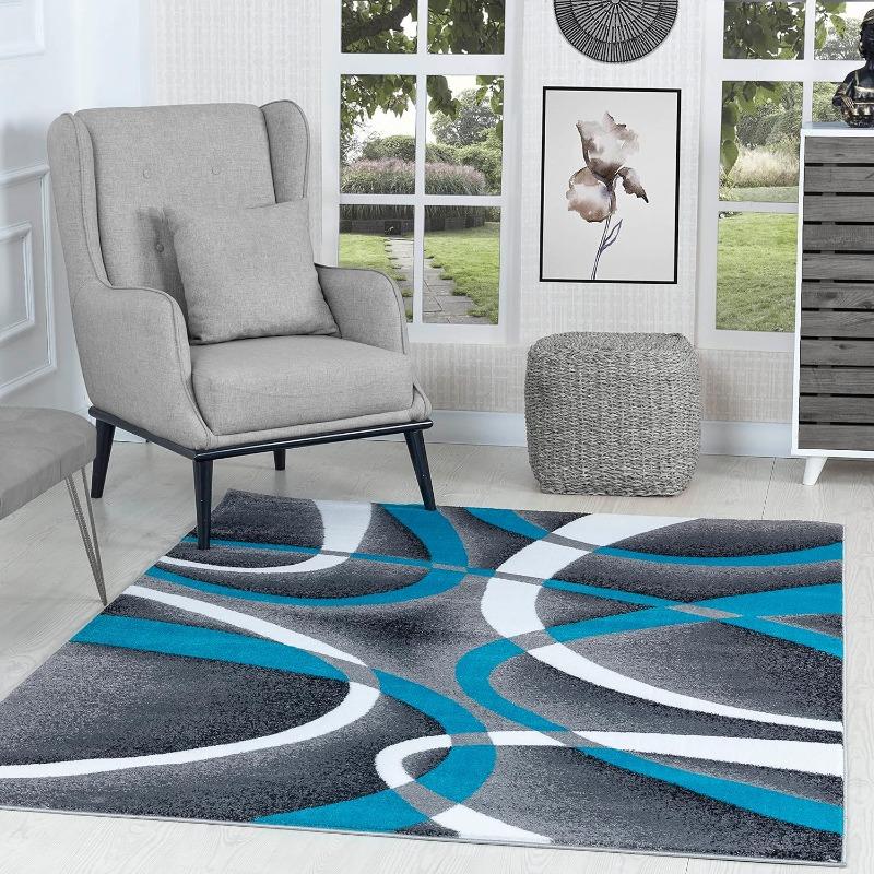 Modern Abstract Curved Line Geometric Flannel Area Rug - Yellow Grey White Contemporary Print Soft Mat for Living Room, Non-Slip Minimalist Home Decor#AbstractCurveRug #GeometricContemporaryMat #MinimalistHomeDecor #YellowGreyCarpet #NonSlipFlannelRug