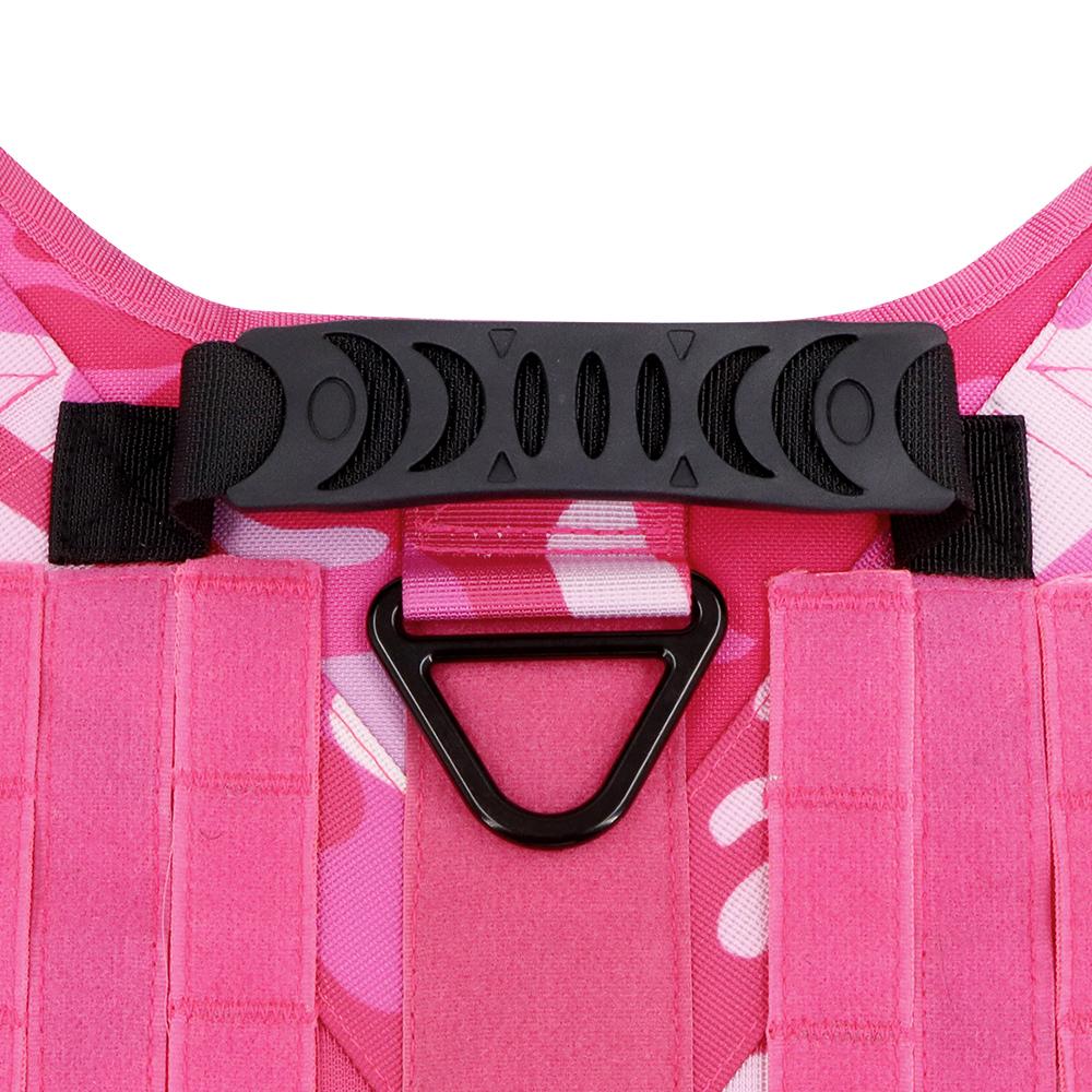 Pink Camo Tactical Dog Harness for Small Medium Large Dogs No Pull Adjustable K9 Working Training Easy Control Pet Vest Military Service Harnesses