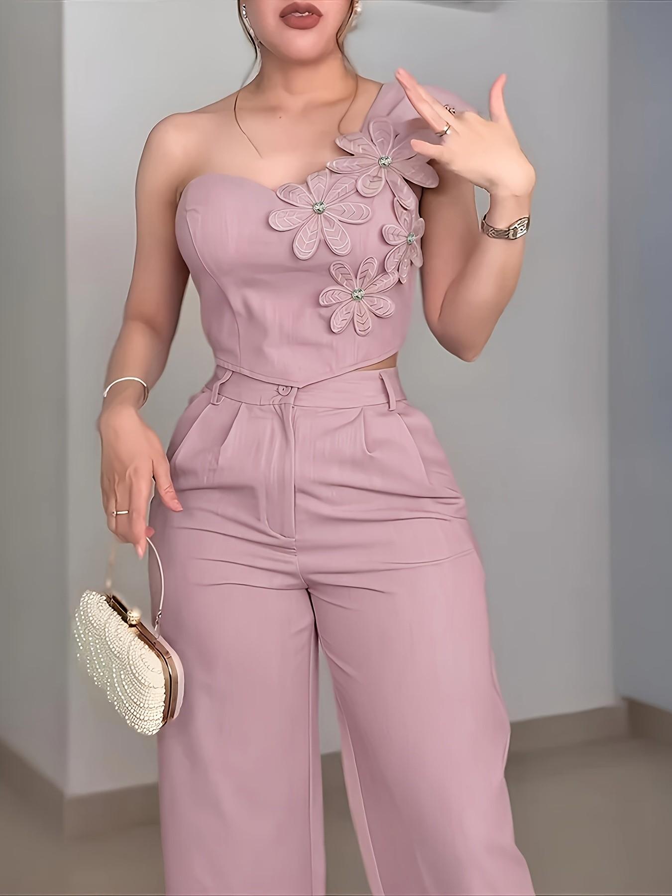 New Spring Summer American Style Chic Off-Shoulder Floral Womenswear Set Waist Cinching Crop Top Wide Leg Pants Sweet Desire Date New Spring Summer American Style Chic Off-Shoulder Floral Womenswear Set Waist Cinching Crop Top Wide Leg Pants Sweet Desire Date