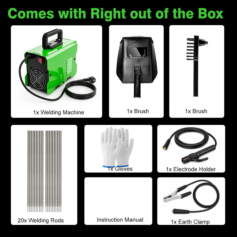 110V Portable Lightweight IGBT DC Inverter Stick Welder - Digital, Handheld Arc Welding Machine Tools Kit with LCD Display, Auto Current Matching, Easy for DIY Projects, Beginner-Friendly Equipment, Digital Welding Machine, Handheld Welding Machine