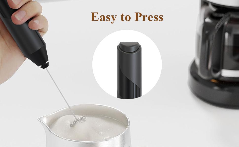 Handheld battery-powered milk frother, ultra-fast electric blender and froth machine for coffee, latte, hot milk tea, etc. Usb Rechargeable Mixer Mixer Kit Stick Steel