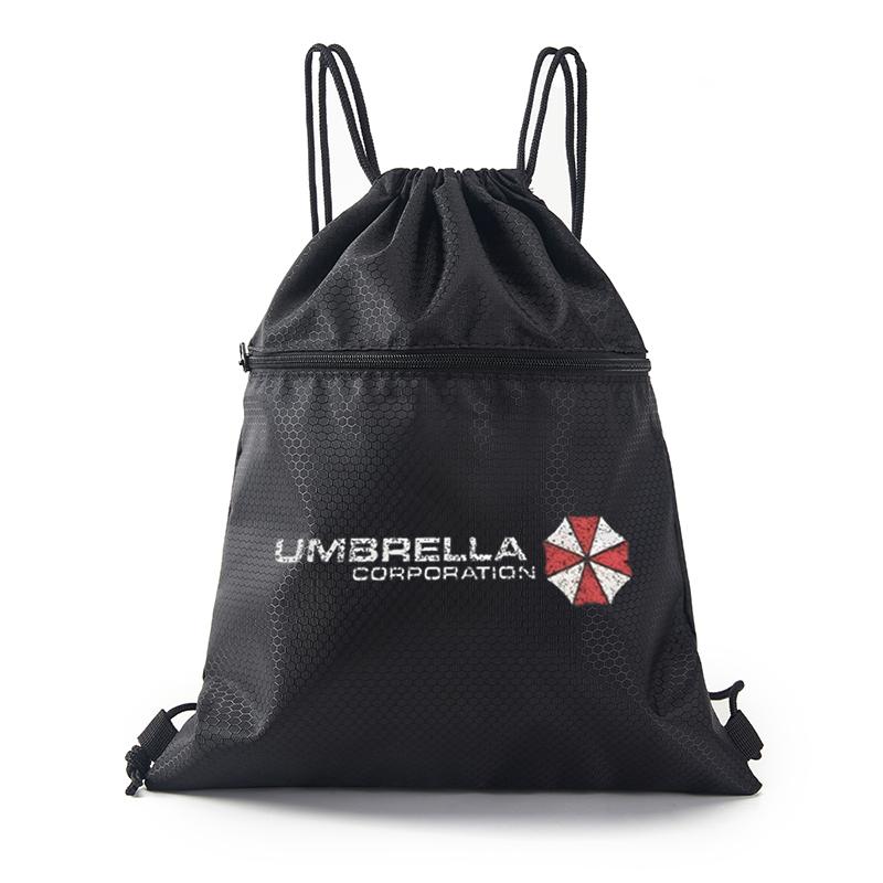 Umbrella Corporation Logo Drawstring Backpack Bag Sports Bags for Casual Outdoor Sports Gym Travel School Use Stylish Lightweight Unisex Design Perfect Gift Idea for Holidays Christmas Birthdays and Special Occasions Fans of SciFi and Gaming Accessories