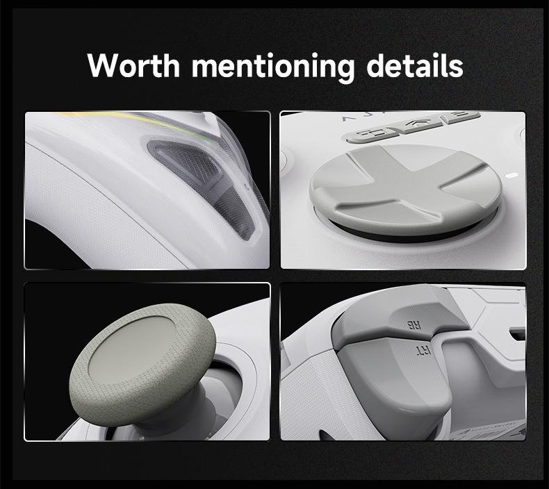 2026 GP100 Esports Controller AJAZZ Wireless Controller Gaming Controller Full Hall Linear Joystick Six Axis Sensory Hall Double Cut Trigger One Click Switching All Mechanical Buttons Delicate Vibration Macro Programming Key 1000 Hz Return Rate RGB