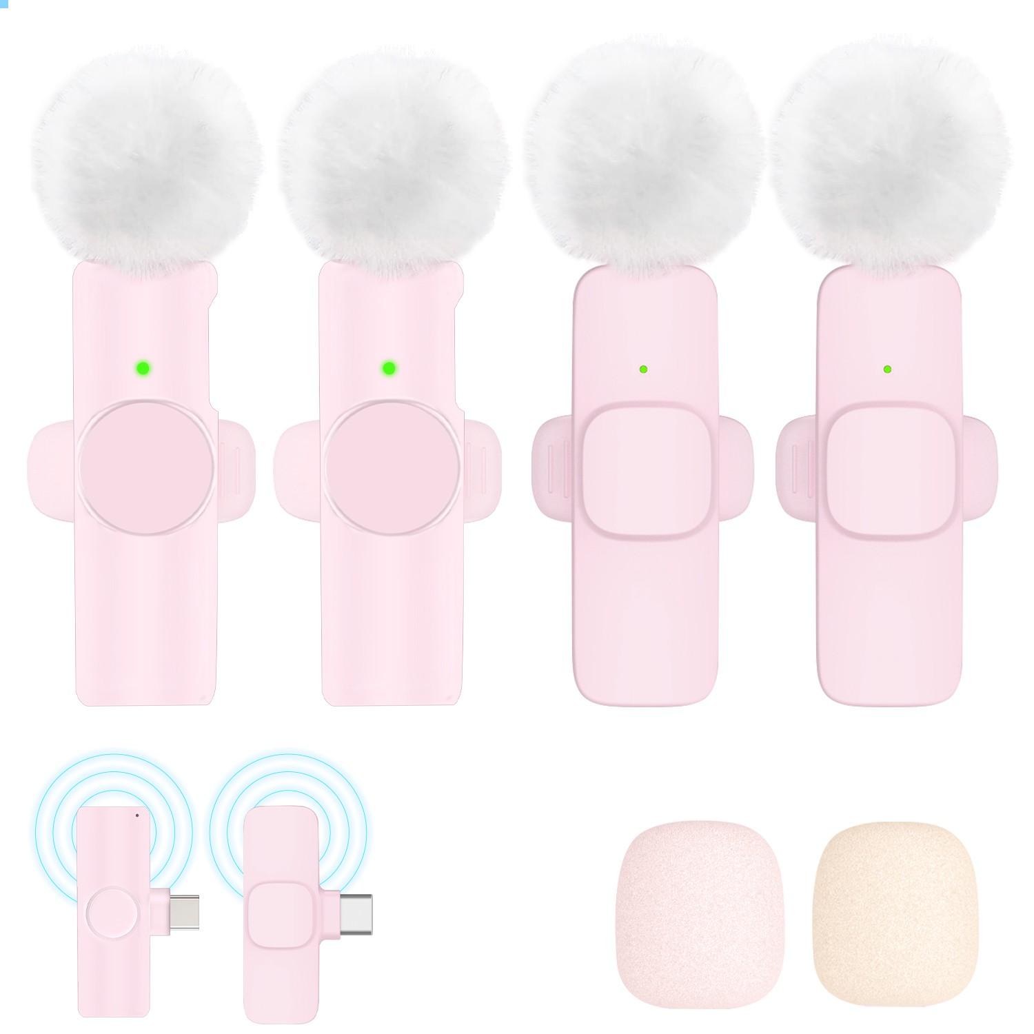 Wireless lavalier microphone for iPhone, iPad, and Android, ideal for smartphones and audio recording