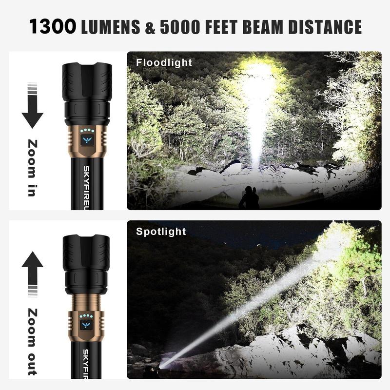 SKYFIRE 1097 flashlight strong light ultra bright outdoor camping home long-range portable ultra long endurance lighting