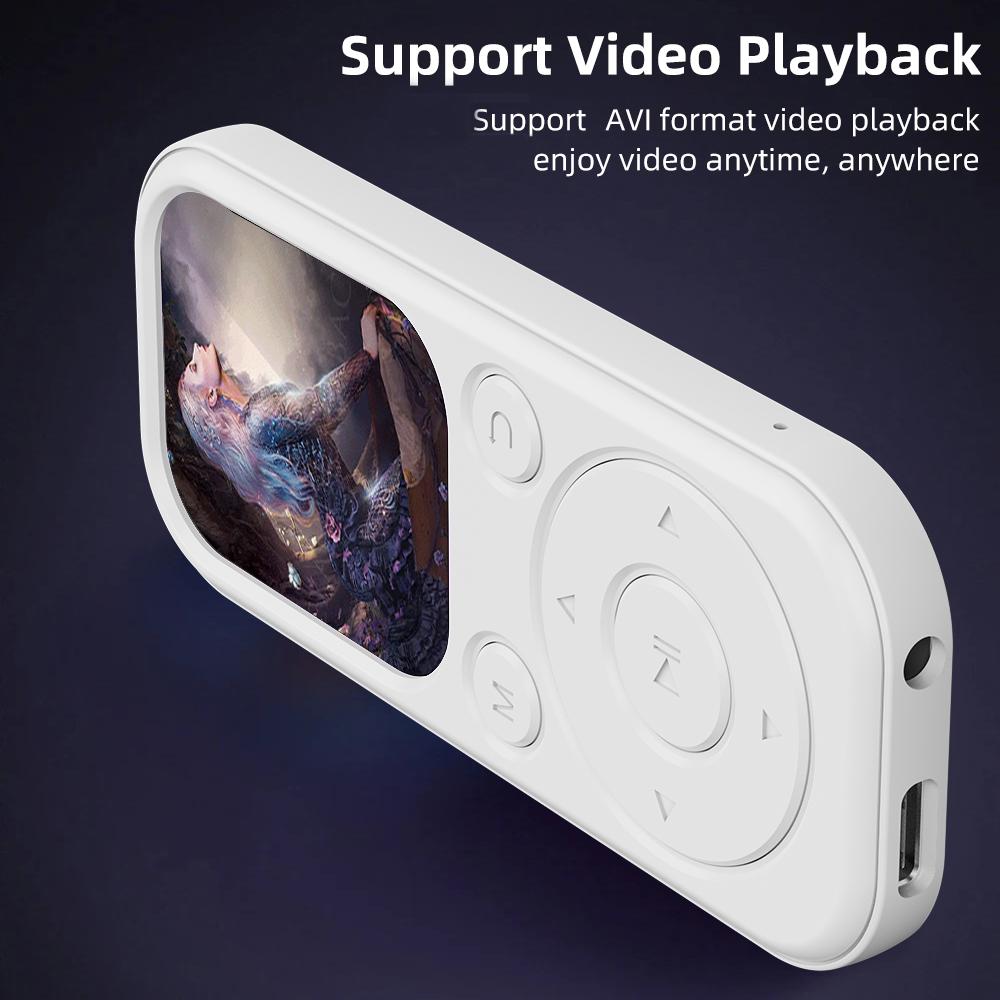 Chargeable Bluetooth MP3-MP4 Audio Player, 5.4 Bluetooth Version, Type-C Port for Fast Charging, Expandable Memory Card Support, FM Recording, E-Book Function