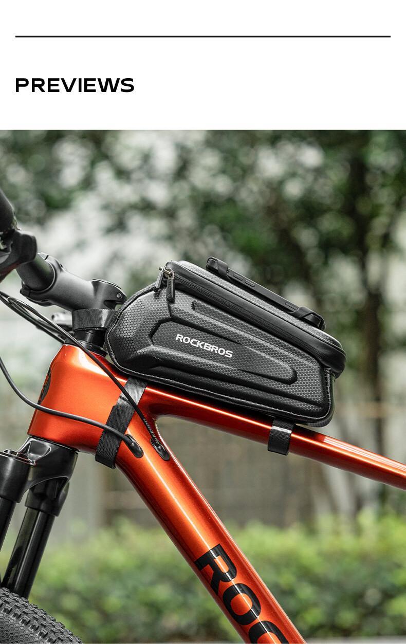 ROCKBROS Bicycle Front Top Tube Bag Touch Screen Bicycle Frame Bag Bicycle Bag 1.5L Large Capacity Adjustable Cycling Bag Bicycle Accessories ROCKBROS Bicycle Front Top Tube Bag Touch Screen Bicycle Frame Bag Bicycle Bag 1.5L Large Capacity Adjustable Cycling Bag Bicycle Accessories