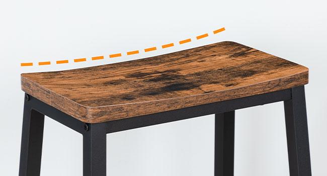 HOOBRO Bar Stools, Set of 2 Bar Chairs, 23.6 Inch Saddle Stools, Kitchen Counter Stools with Footrests, Industrial Stools for Dining Room, Kitchen, Counter, Bar, Rustic Brown and Black HOOBRO Bar Stools, Set of 2 Bar Chairs, 23.6 Inch Saddle Stools, Kitchen Counter Stools with Footrests, Industrial Stools for Dining Room, Kitchen, Counter, Bar, Rustic Brown and Black