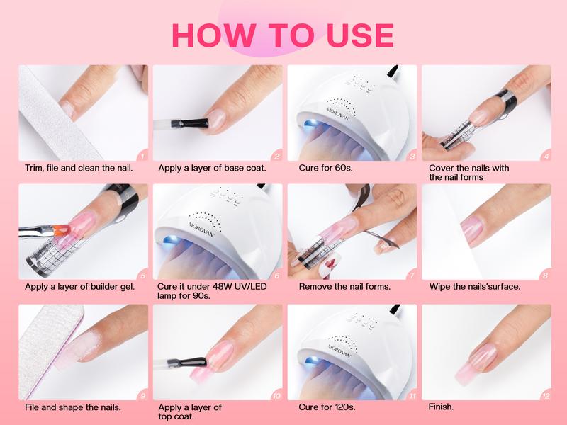 Morovan Poly Gel Nail Colors: 12 Colors Poly Nail Gel 15ml Professional Poly Nail Extension Gel for Holiday Manicure DIY Design Salon at Home Morovan Poly Gel Nail Colors: 12 Colors Poly Nail Gel 15ml Professional Poly Nail Extension Gel for Holiday Manicure DIY Design Salon at Home