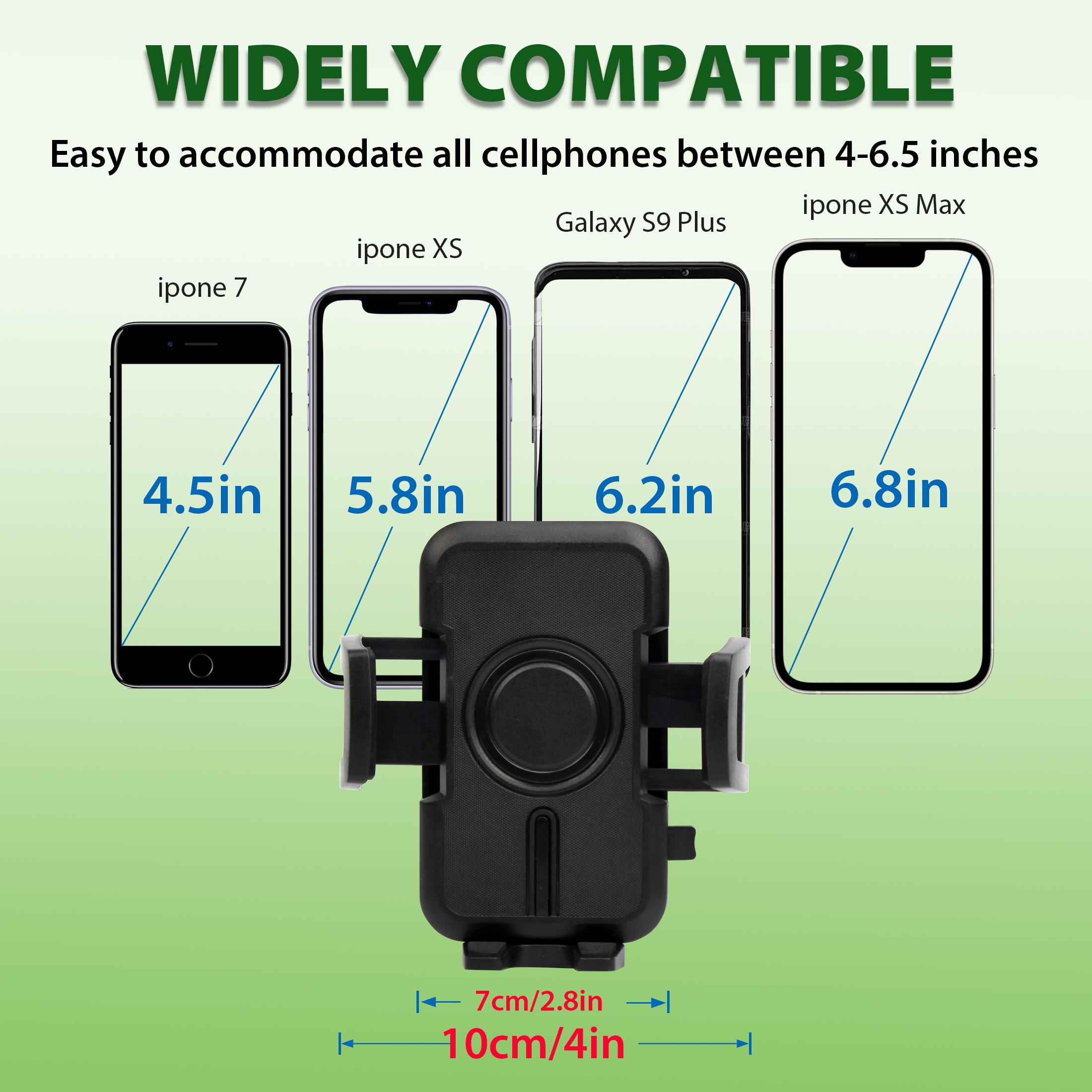 360° Rotatable Car Phone Holder with Cup Holder Tray, Universal Fit for Most Cars, Convenient Drink Food Storage Stand