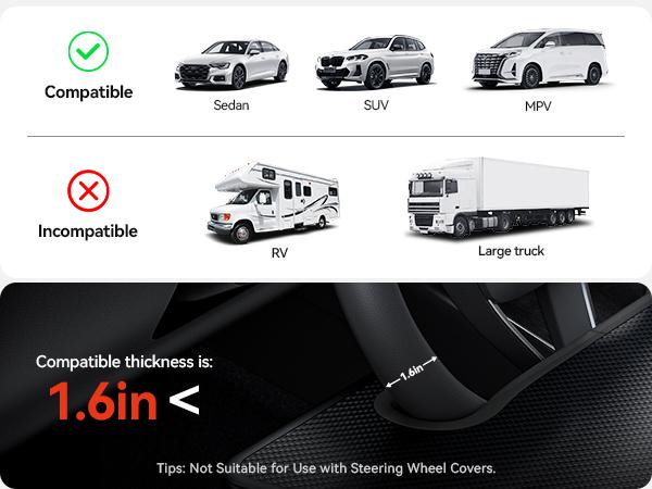 YONZEE 2-in-1 Car Steering Wheel Desk Tray & Car Seat Gap Filler Organizer – Foldable Carbon Fiber Look Table for Laptop, Eating Food, Writing – for Standard Round Steering Wheels