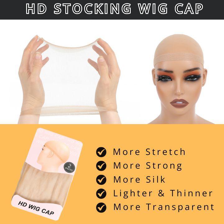 Wig Cap For Lace Frontal Wig Soft Thin & Invisible 1 Piece/ Pack Stretch Elastic Hair Net For Women Elastis Head Band