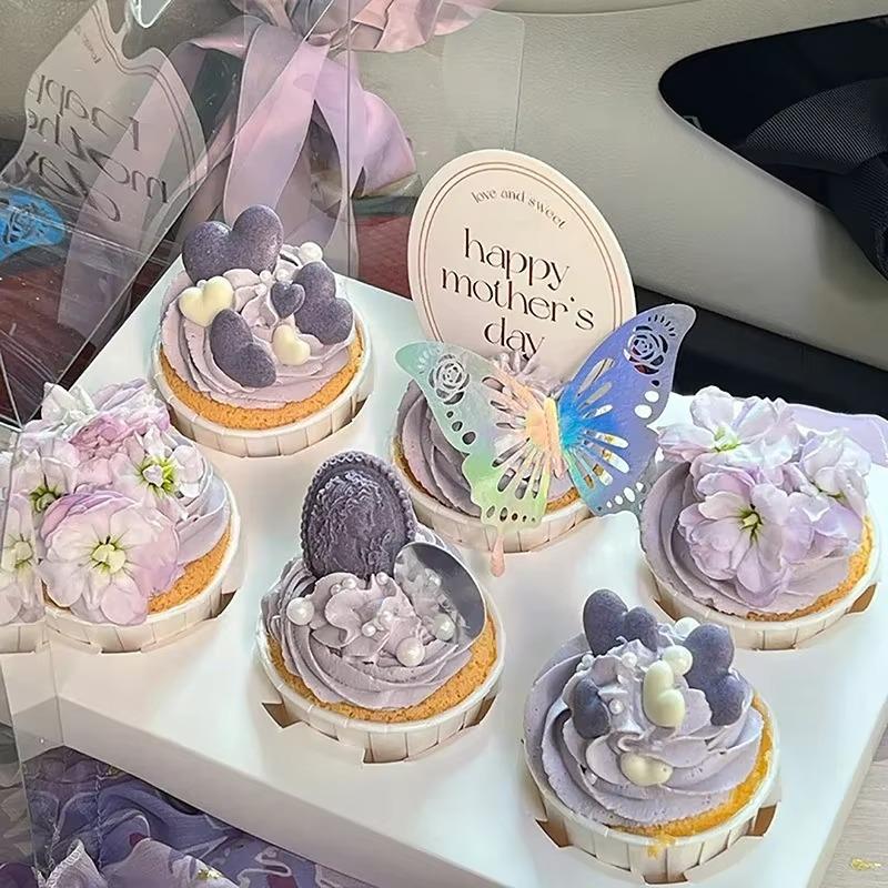 12pcs/set Folding Rose Gold Butterfly Cake Toppers Illusion Butterflies Holiday Party Decoration Supplies