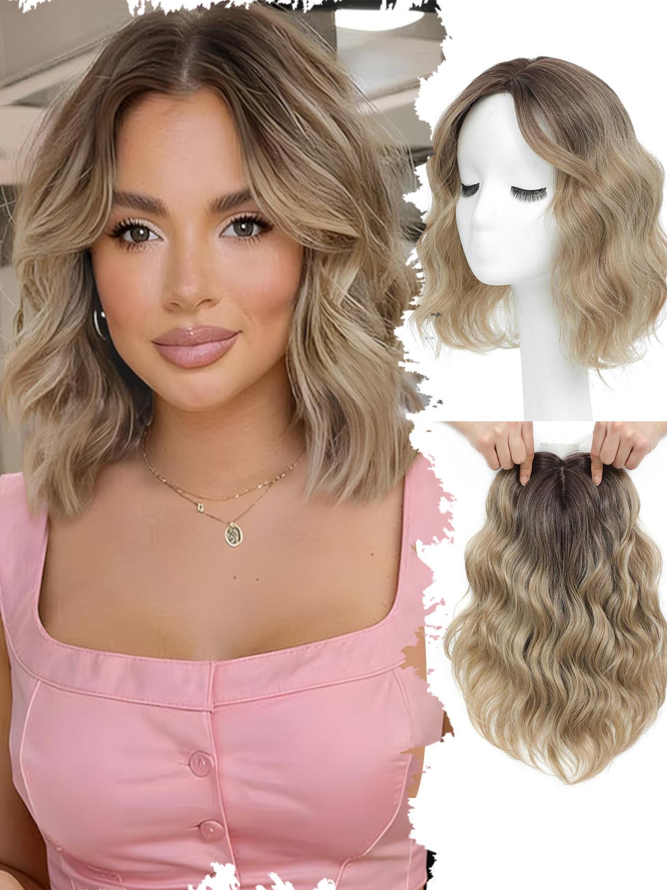 12 Inch Short Wavy Hair Topper for Thinning Hair Women, 6.5  display picture 1