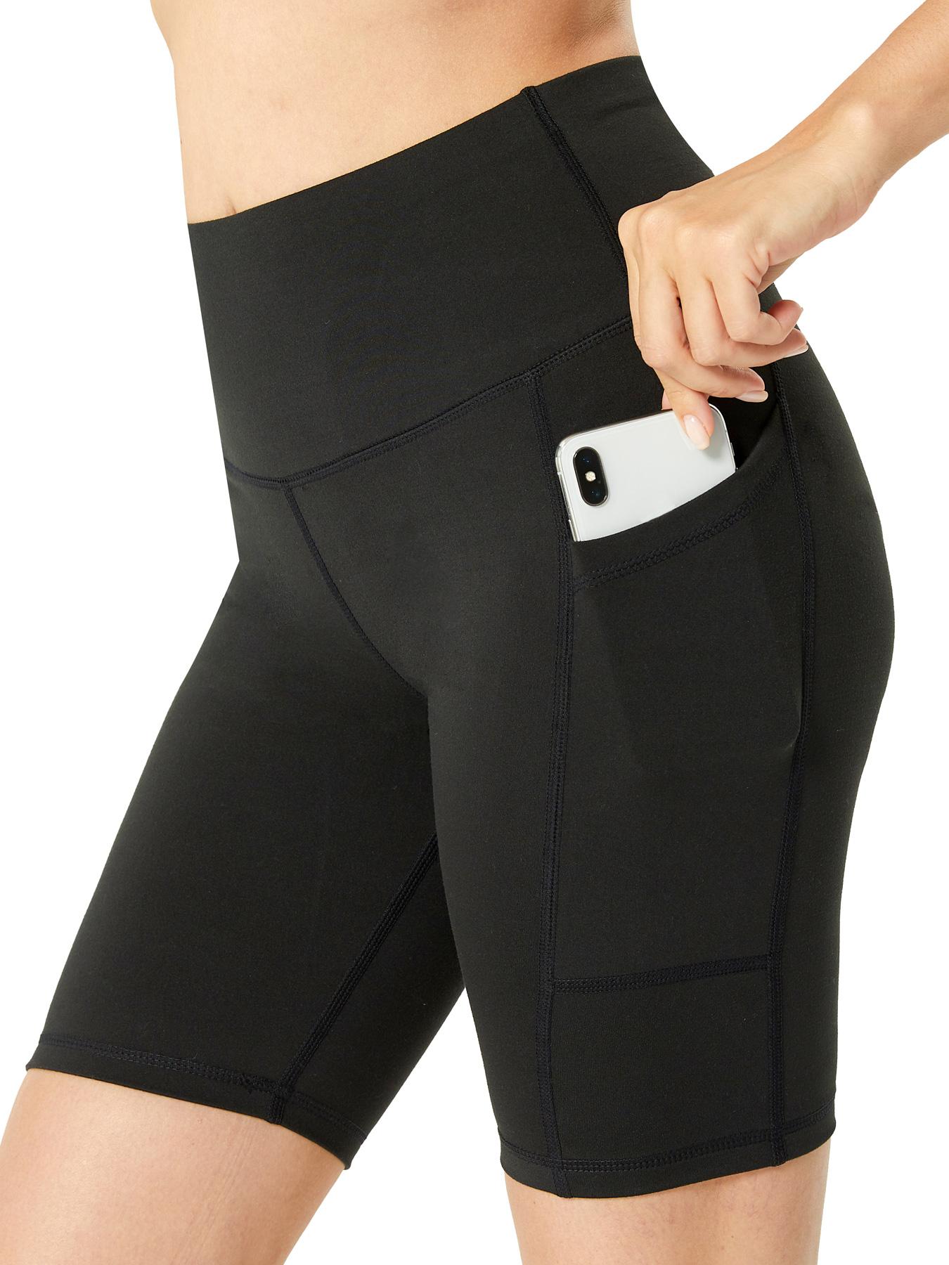 FSTVE Women's Plain Waist Pocket Shapewear Shorts, Minimalist Stretch Seamless Shaper, Tummy Control Butt Lifter, Ladies Shapewear Bottoms