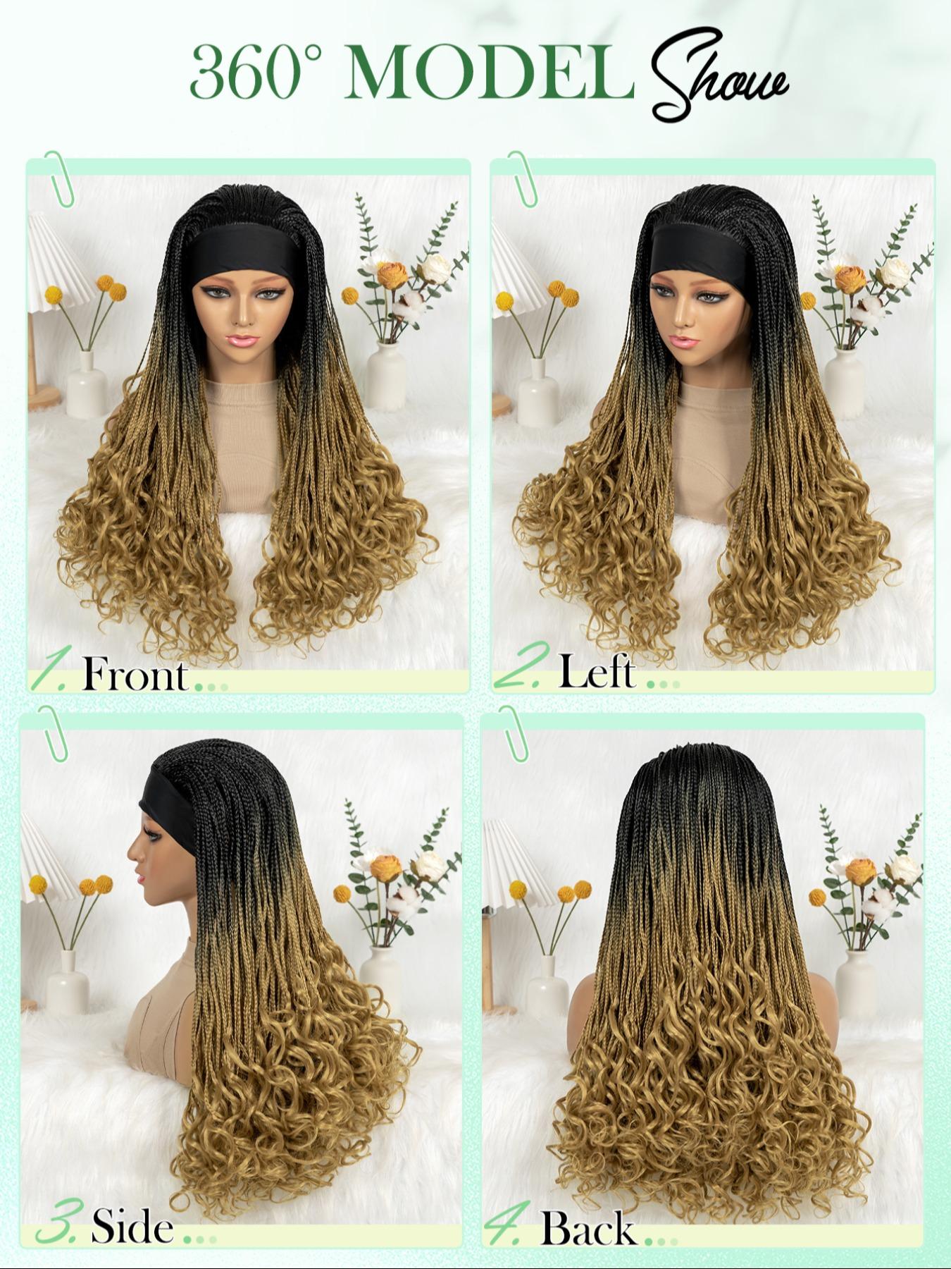 Fashion Ice Silk Braided Wig, Long Fine Cornrow Wave Tail, Easy Wear Daily Use, Stylish Artificial Hair Extension