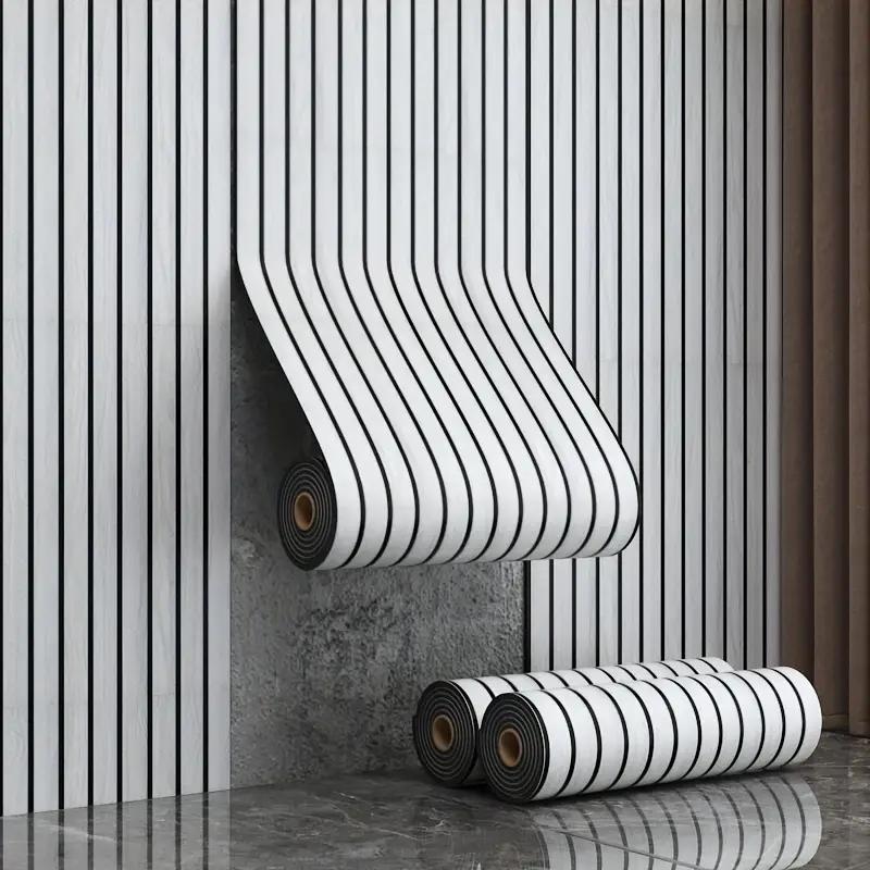 Self-Adhesive Wood Grain Panel Wall Sticker, Easy DIY Ceiling Partition, Suitable for Multiple Indoor Scenarios, TV Background, Hallway Decor