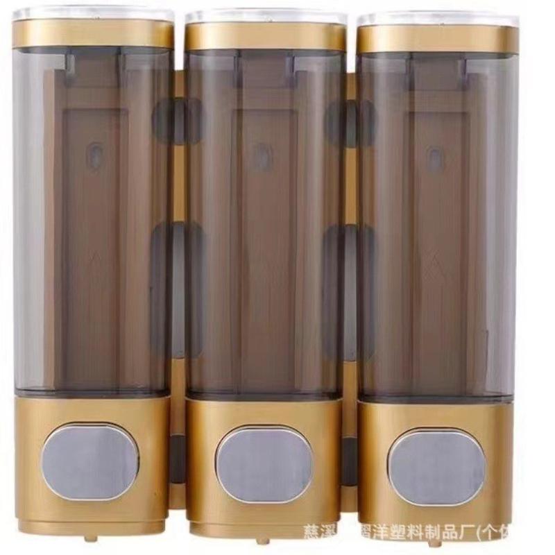 Shower Soap Dispenser Wall-Mounted No-Drill Shampoo Conditioner Dispenser for Shower Walls, Hair Care Liquid Dispenser for Bathroom Hotel Use