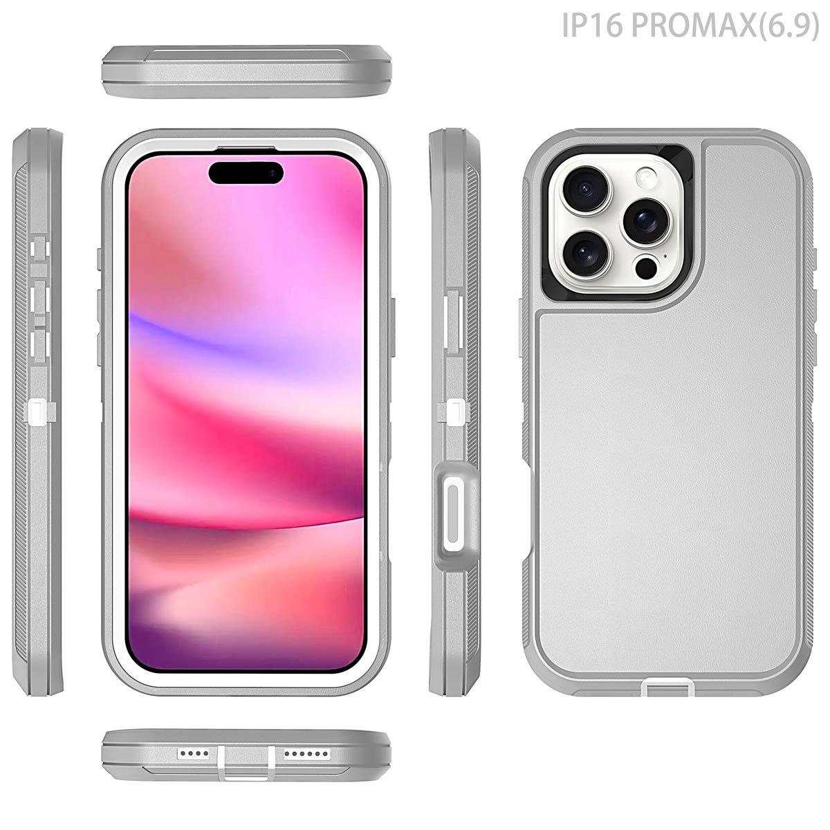 Essential phone case for outdoor workers, suitable for iPhone 16 Pro Max with back clip, iPhone 15 Plus protective case, 14 Max with rotating clip, 13 Pro waist-hanging phone case