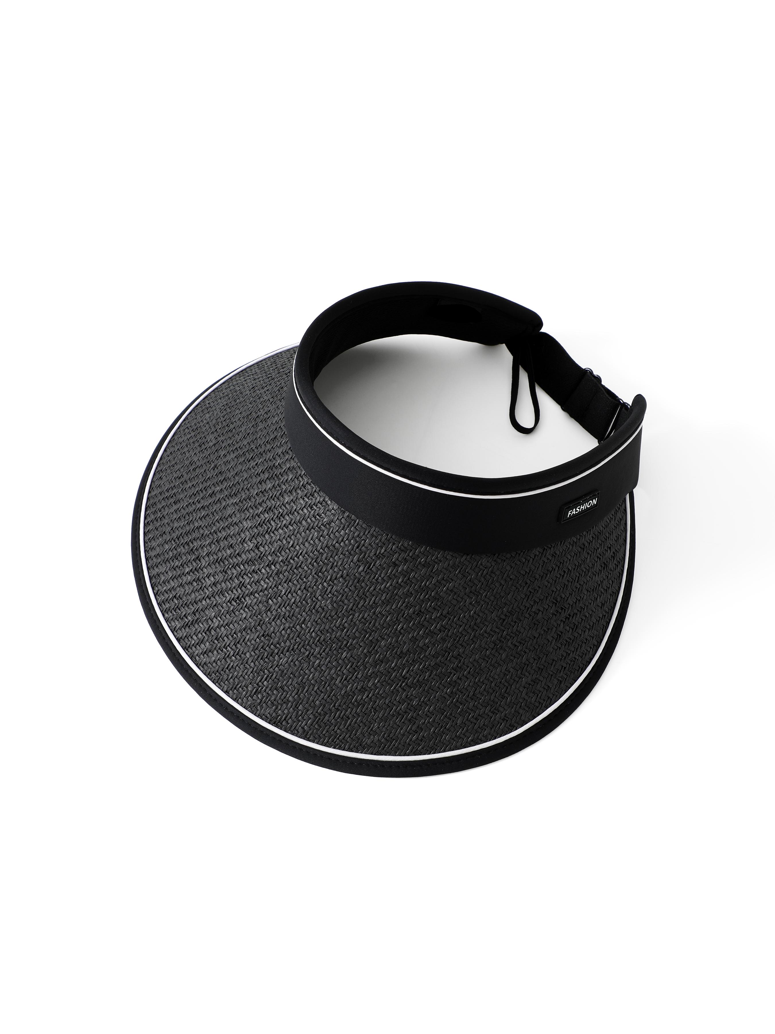 Pure Color Minimalist Sports Fiber Wide Brim Adjustable Breathable Sun Hat, Upf50+ UV Protection, Beach Travel Summer Hat, Tiktok Trendy