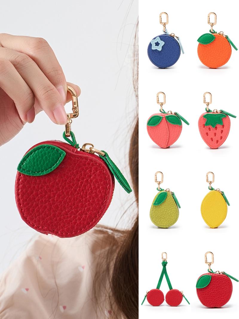 Fruit bag pendant, keychain fruit pendant, keychainaccessory, compatible with airine tag wallet, perfect giftfor bags and backpacks, all season casual style, Ideal Gift, Keychain Wristlet
