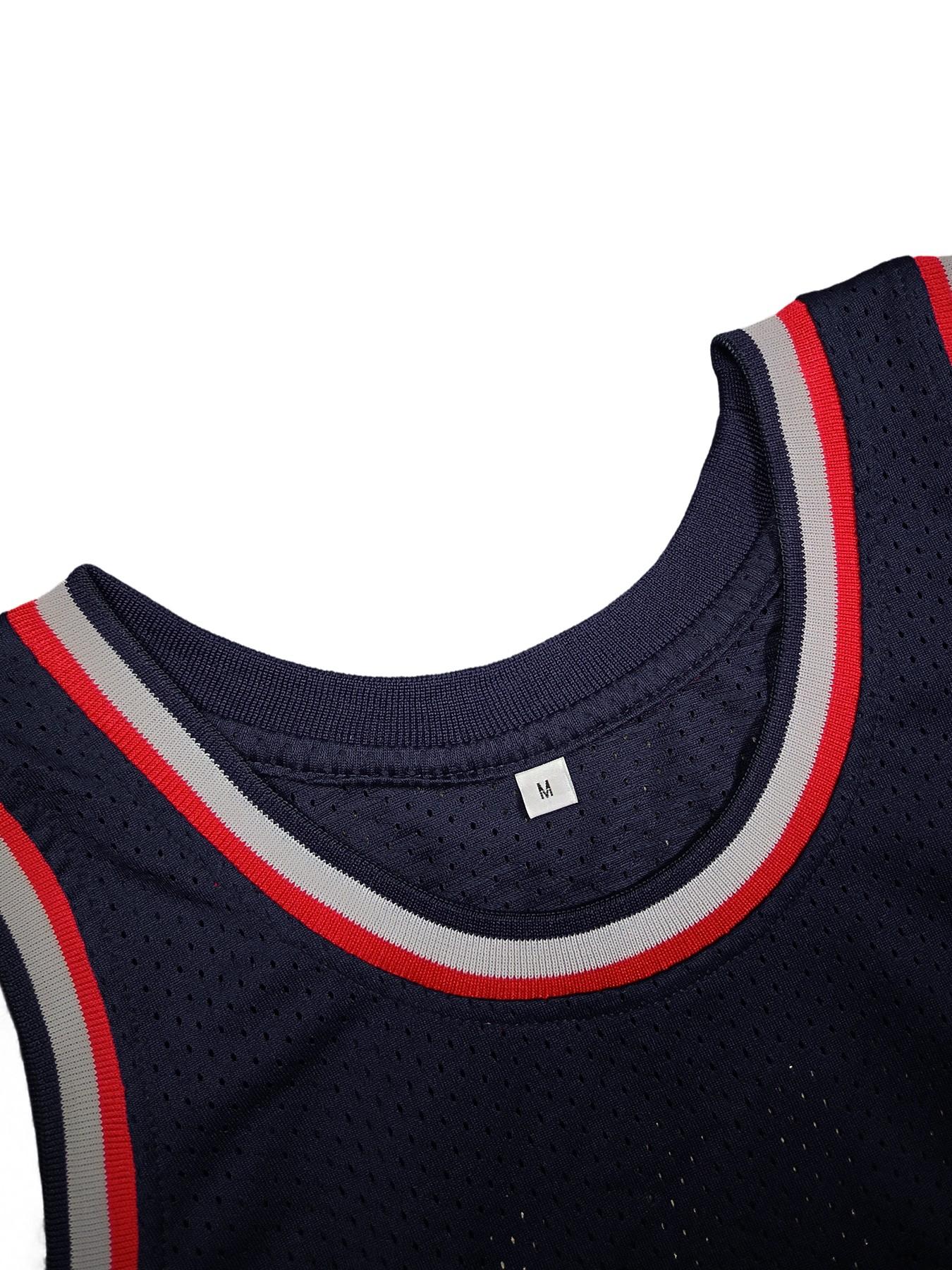 Iconic 90s USA #12 Stockton Retro Basketball Jersey | Embroidered Mesh Classic Sports Jersey