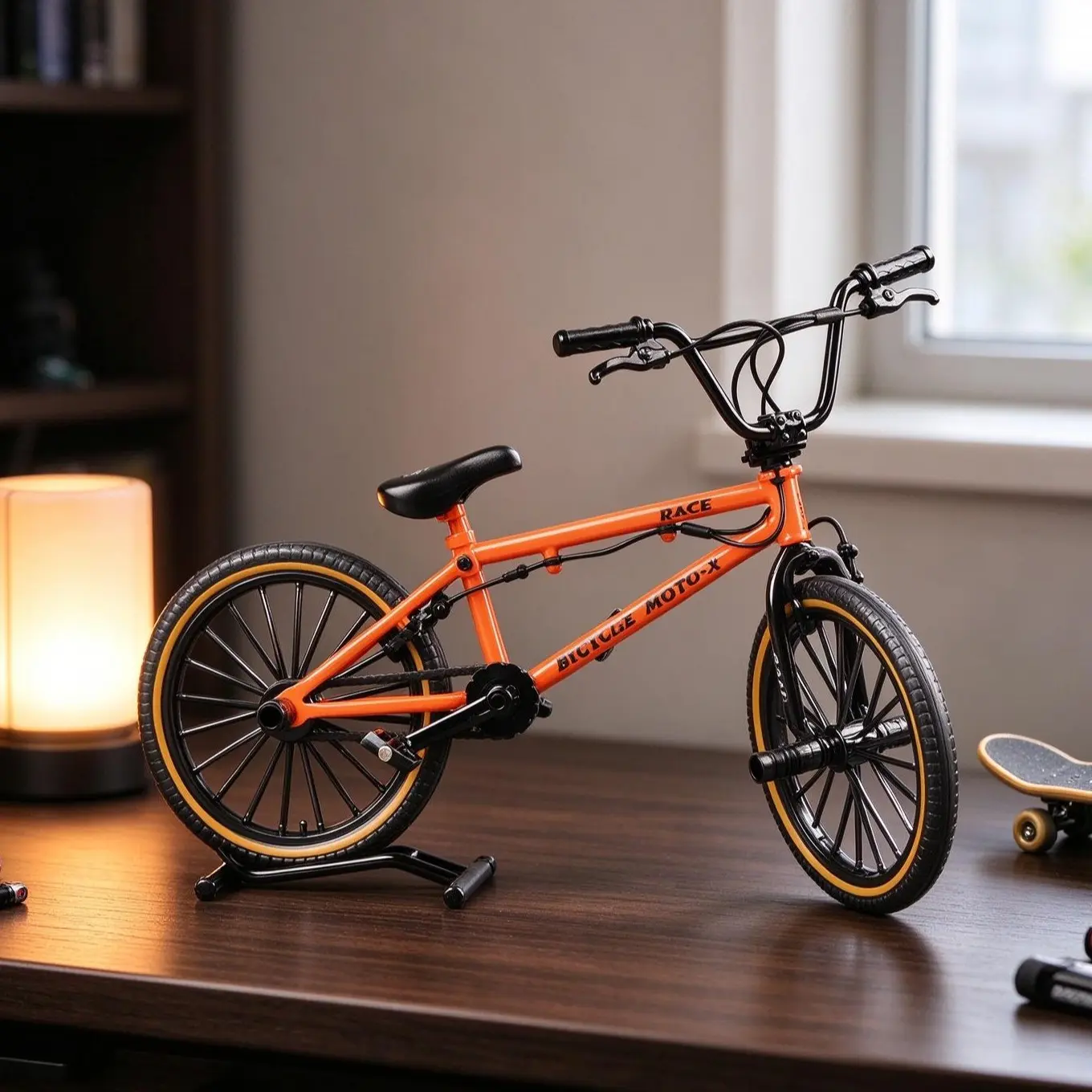 Mini Bmx Alloy Bike Model, Playable and Movable Desk Decor, Collectible Handmade Toy, Unique Trendy Ornament, Creative Birthday Gift for Boys, Fidget Item