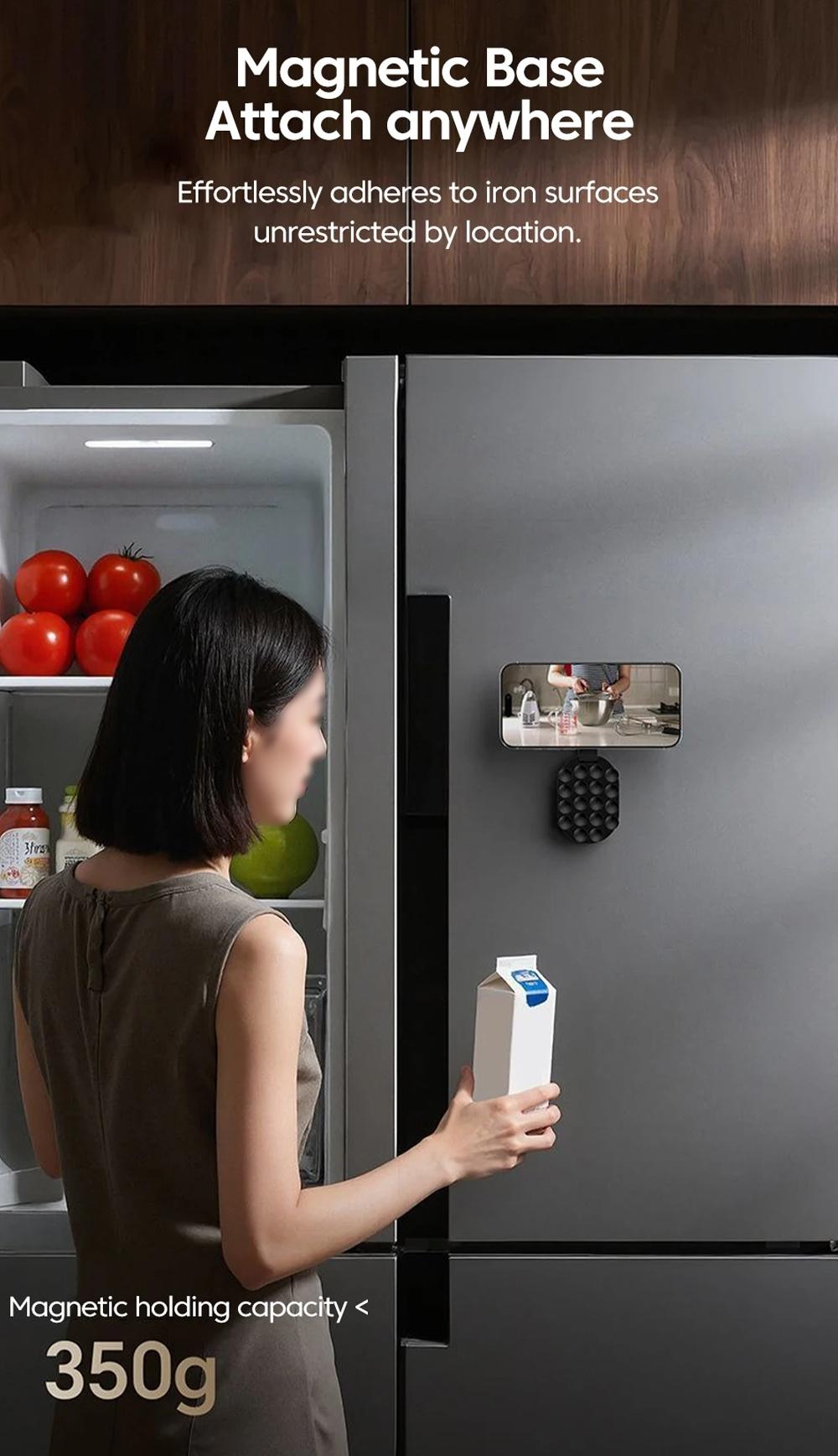 Three-in-One Magnetic Phone Stand, Multi-functional Foldable Portable Magnetic Adhesive Stand, Phone Desktop Wall Mount Stand, Finger Ring Magnetic Adhesive Stand, Foldable Rotating Three-in-One Multi-functional Phone Stand