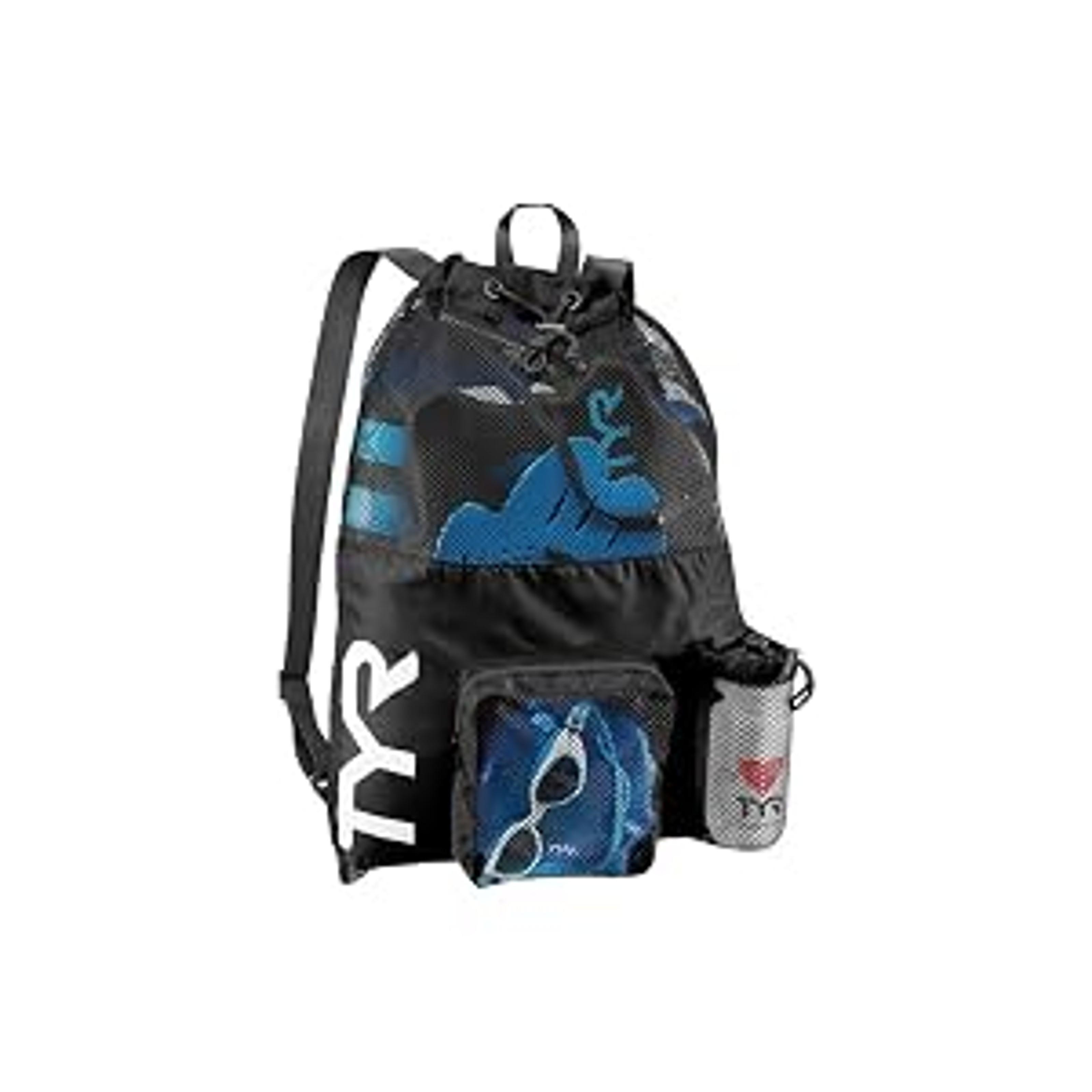 Big Mesh Mummy Backpack for Swim, Gym and Workout Gear, Black, 40-Liter Capacity - Heavy-Duty Mesh Backpack with Ventilated Wet/Dry Compartment, Perfect for Athletes and Travelers Big Mesh Mummy Backpack for Swim, Gym and Workout Gear, Black, 40-Liter Capacity - Heavy-Duty Mesh Backpack with Ventilated Wet/Dry Compartment, Perfect for Athletes and Travelers