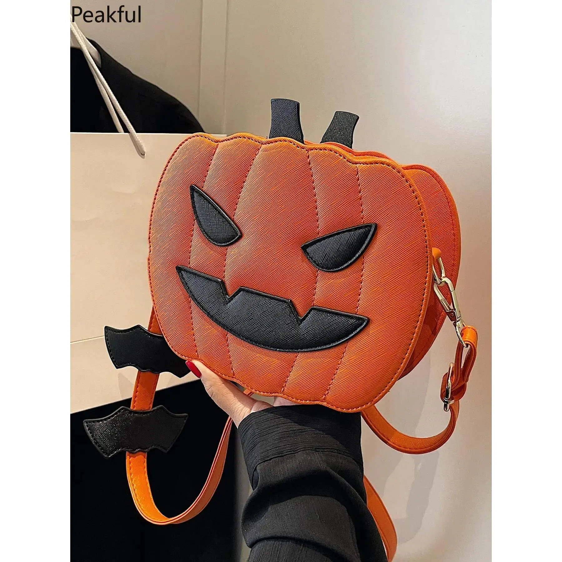 Cute Cartoon Halloween Pumpkin Purse for Women, Crossbody Shoulder Bag with Simple Design, Niche Holiday Bag for Costume Party, Trick-or-Treat & Daily Wear