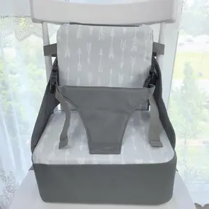 Portable Baby Booster Seat for Dining Chair, Toddler High Chair Cushion with Safety Harness, Washable Detachable Seat Pad for Kids Eating, Ideal for Home, Restaurant, Travel & Grandparents' House