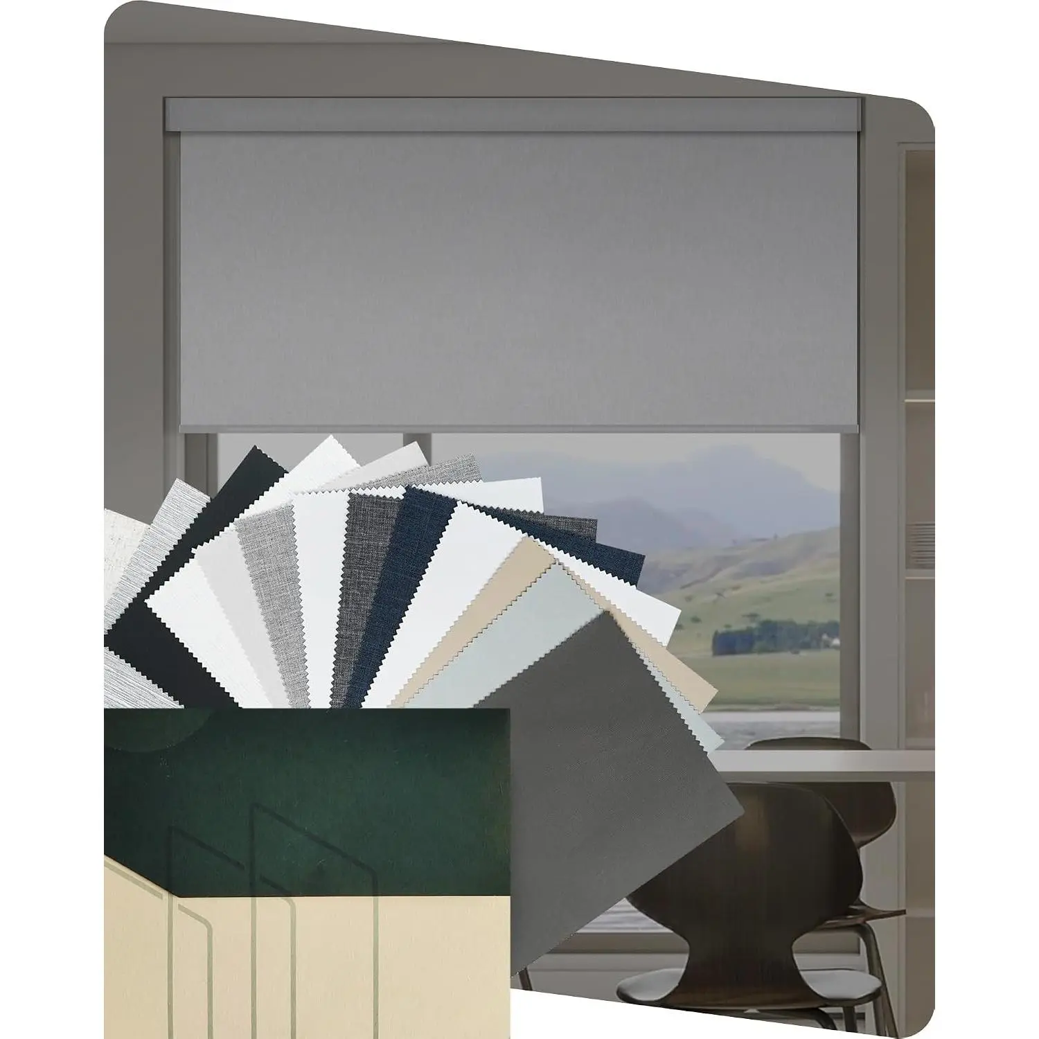 Motorized Blackout Blinds with Remote, Custom Size Smart Shades