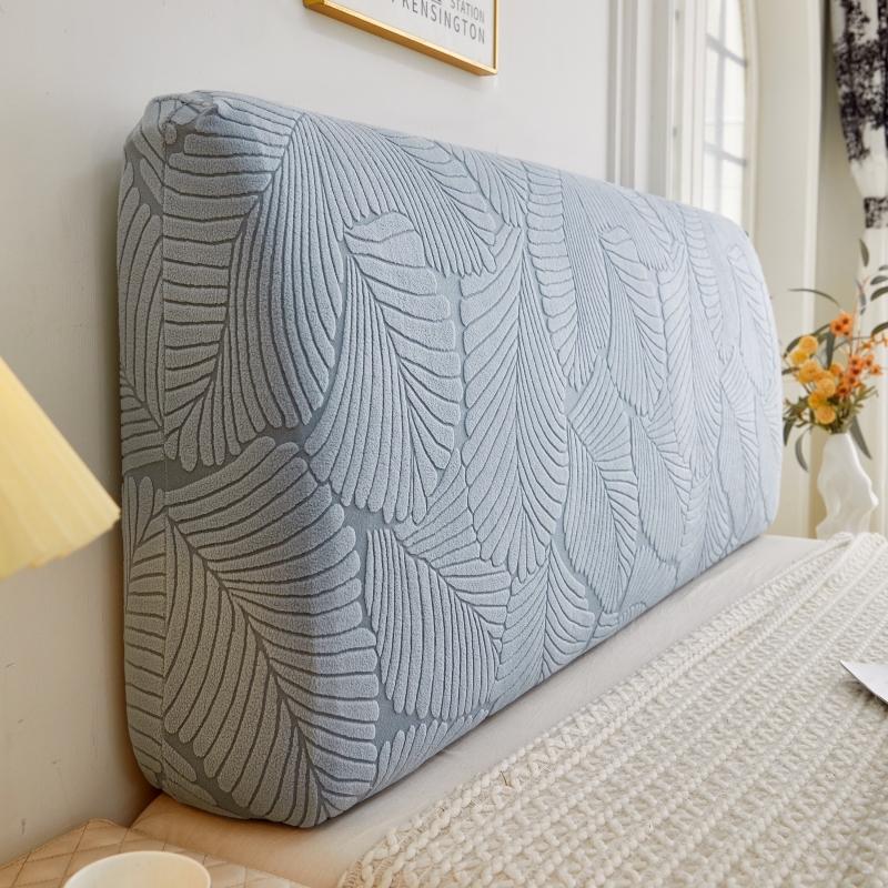 1pc Modern Minimalist Large Leaf Pattern Headboard Cover, All-Around Dustproof & Stain-Resistant, Soft Washable Universal Headboard Protector