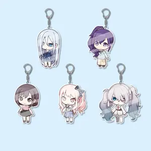 5pcs PJSK Anime Characters Project Sekai Kawaii Acrylic Keychain Set Keyring Hanging Accessories For Cosplayer Key Chain Gifts