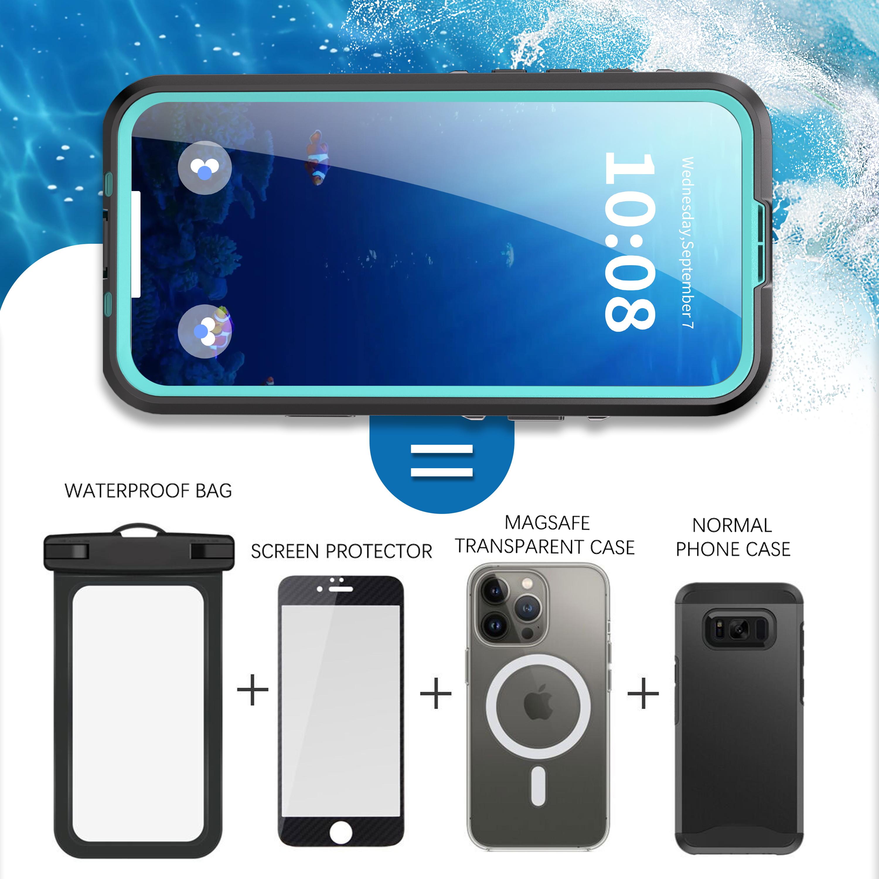 IP68 Waterproof Magnetic Case For iPhone 17 16 15 14 Pro Max Pro 13 Pro Max Protector Full Body Protective Dustproof Phone Case