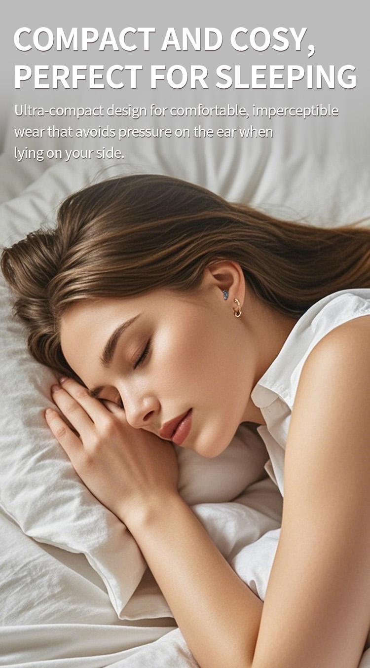 Invisible Earbuds, Ultra-Compact Mini Earphones, True Wireless Earbuds, Wireless Sleep Earbuds, Sleep Headphones, No Flashlight Needed, Perfect Gift for Girlfriend