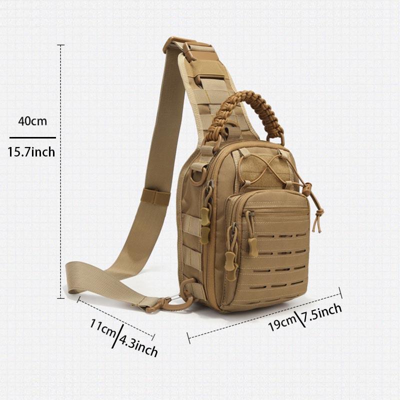 Tactical Compact Edc Shoulder Bag, Concealed Carry Handgun Pouch, Multi-Functional Durable Chest Pack for Outdoor Sports and Daily Use