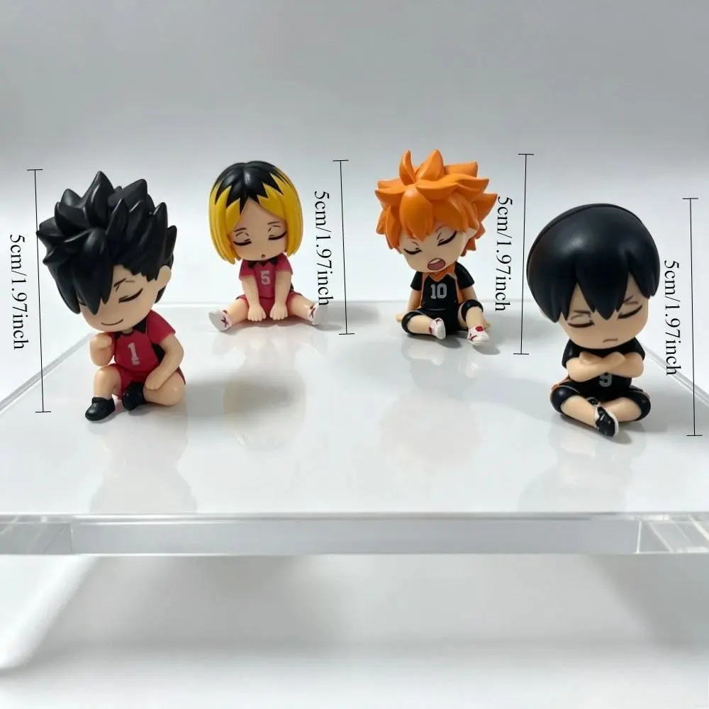 Haikyuu Mini Sitting Figurine PVC Anime Character Doll Desktop Ornament Car Decor Collectible Gift for Anime Hobby Fans