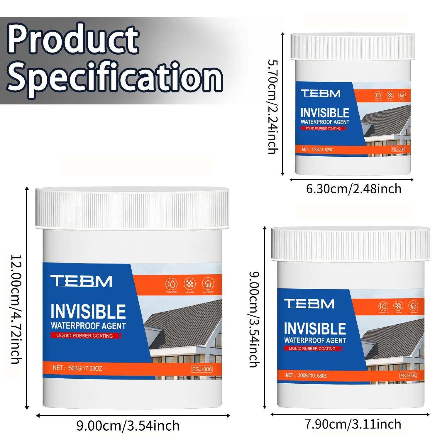 Invisible Transparent RV Roof Waterproof Sealant, Multi-Functional Leak Proof, Effective Prevents Permeation, Universal Waterproof Agent